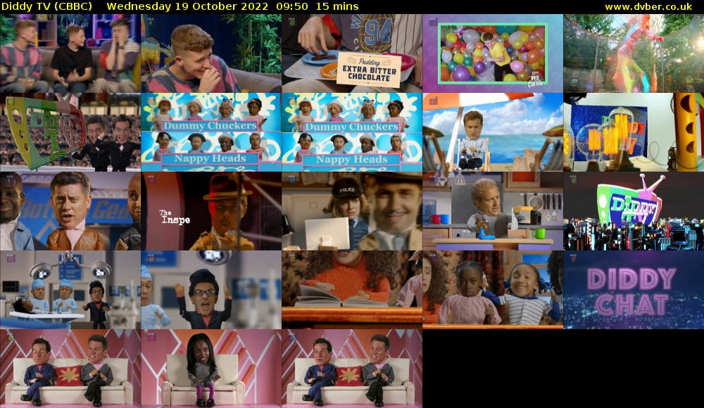 Diddy TV (CBBC) Wednesday 19 October 2022 09:50 - 10:05