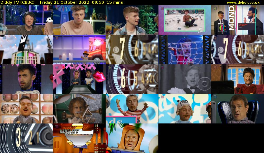 Diddy TV (CBBC) Friday 21 October 2022 09:50 - 10:05