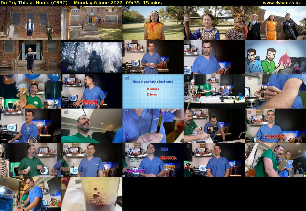 Do Try This at Home (CBBC) Monday 6 June 2022 09:35 - 09:50