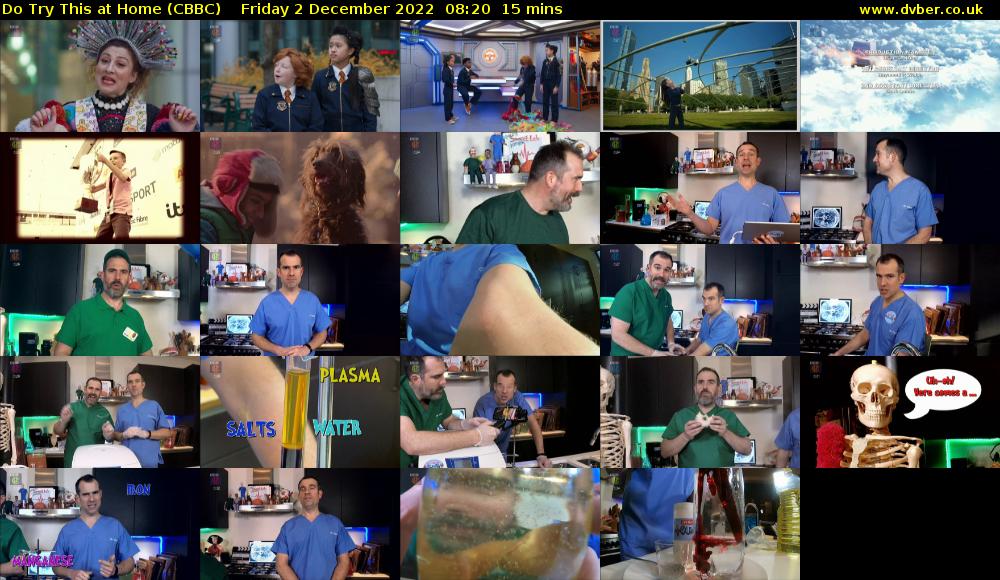 Do Try This at Home (CBBC) Friday 2 December 2022 08:20 - 08:35