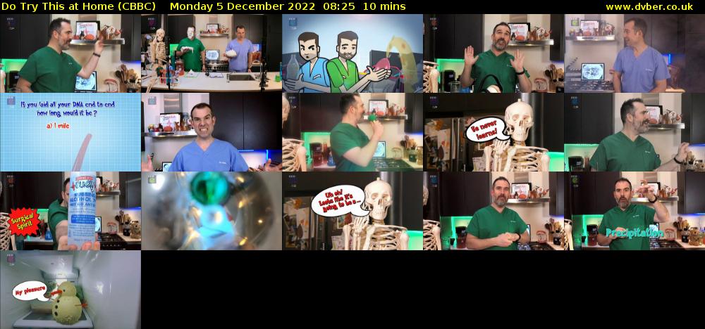 Do Try This at Home (CBBC) Monday 5 December 2022 08:25 - 08:35