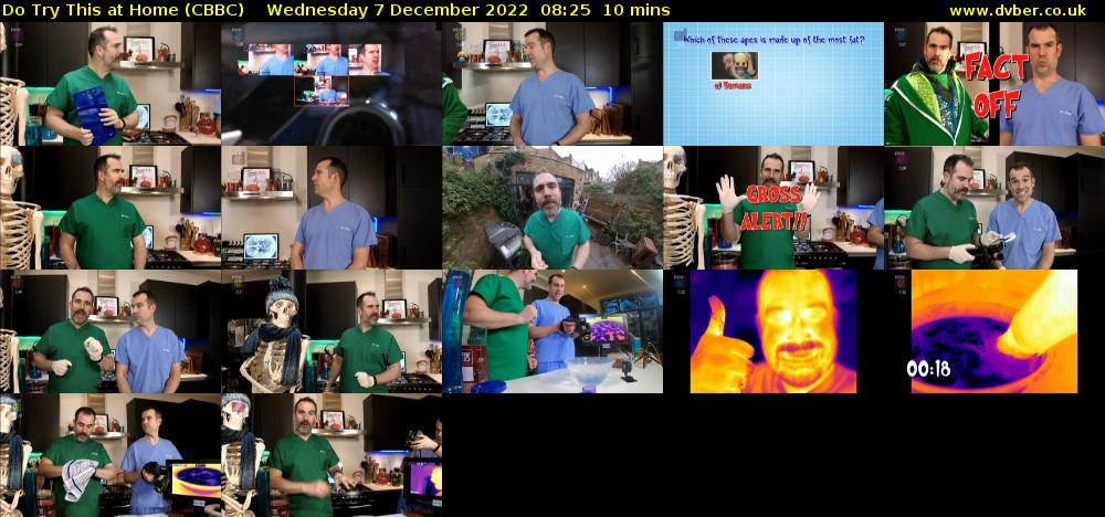 Do Try This at Home (CBBC) Wednesday 7 December 2022 08:25 - 08:35