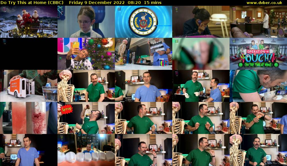 Do Try This at Home (CBBC) Friday 9 December 2022 08:20 - 08:35