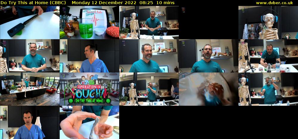 Do Try This at Home (CBBC) Monday 12 December 2022 08:25 - 08:35