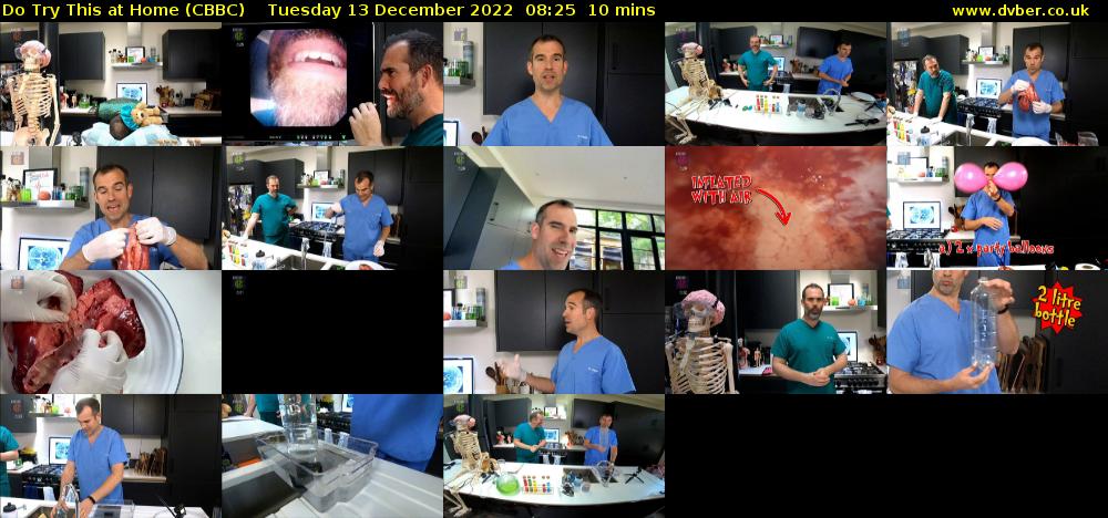 Do Try This at Home (CBBC) Tuesday 13 December 2022 08:25 - 08:35