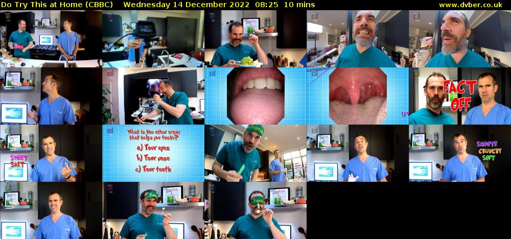 Do Try This at Home (CBBC) Wednesday 14 December 2022 08:25 - 08:35