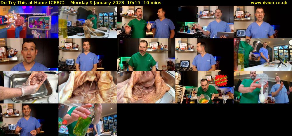 Do Try This at Home (CBBC) Monday 9 January 2023 10:15 - 10:25