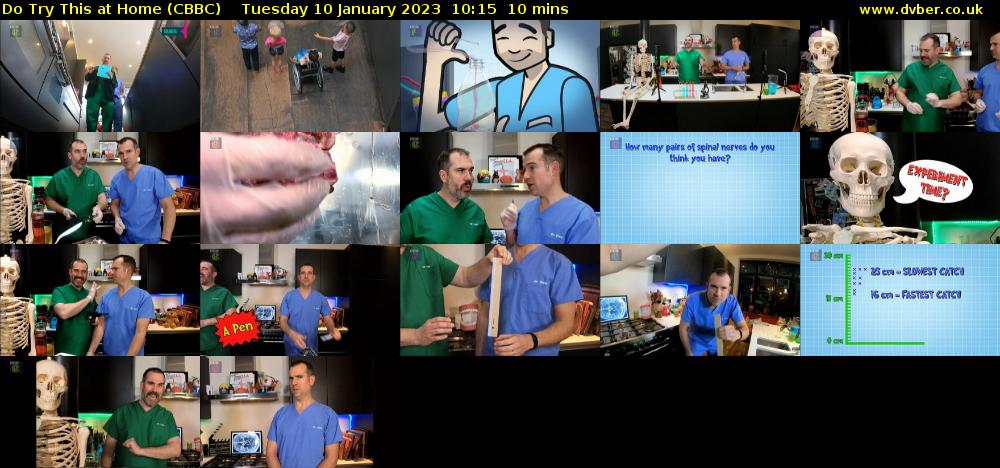Do Try This at Home (CBBC) Tuesday 10 January 2023 10:15 - 10:25