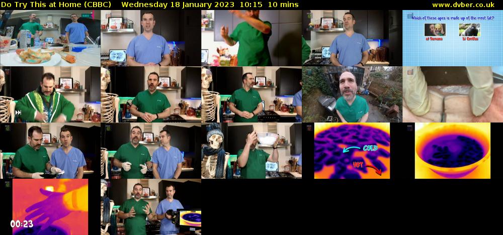 Do Try This at Home (CBBC) Wednesday 18 January 2023 10:15 - 10:25