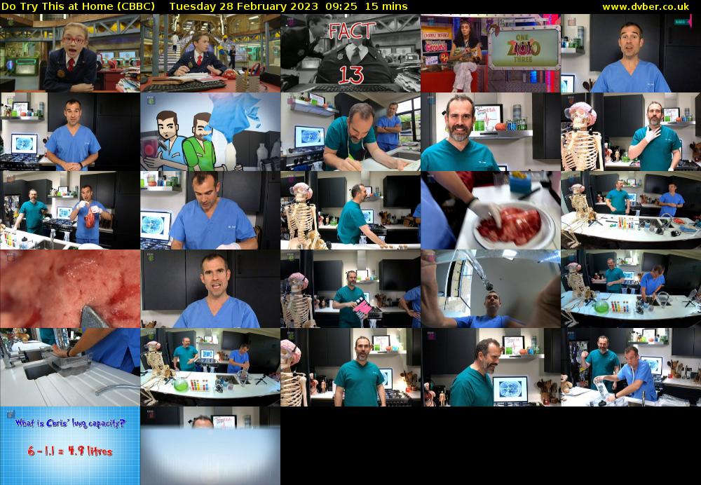 Do Try This at Home (CBBC) Tuesday 28 February 2023 09:25 - 09:40