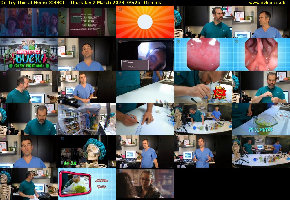 Do Try This at Home (CBBC) Thursday 2 March 2023 09:25 - 09:40