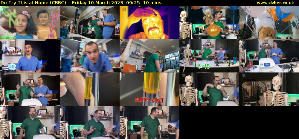 Do Try This at Home (CBBC) Friday 10 March 2023 09:25 - 09:35
