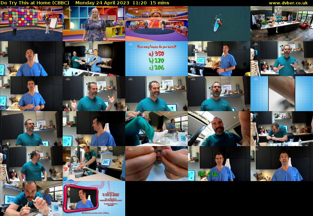 Do Try This at Home (CBBC) Monday 24 April 2023 11:20 - 11:35