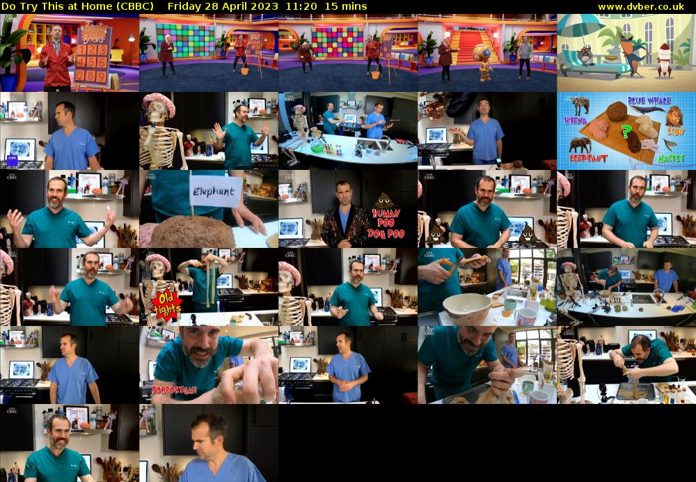 Do Try This at Home (CBBC) Friday 28 April 2023 11:20 - 11:35