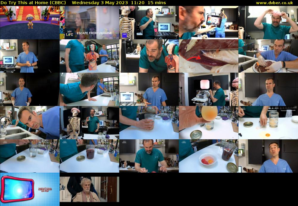 Do Try This at Home (CBBC) Wednesday 3 May 2023 11:20 - 11:35