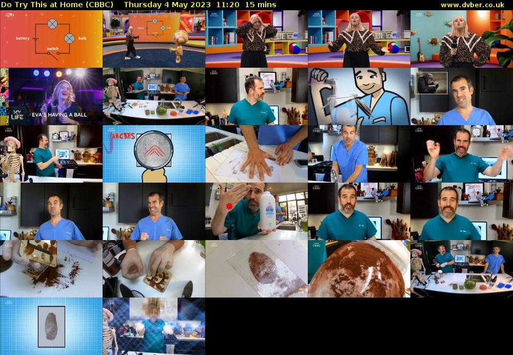 Do Try This at Home (CBBC) Thursday 4 May 2023 11:20 - 11:35