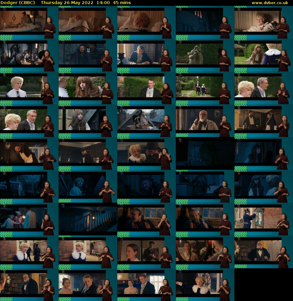 Dodger (CBBC) Thursday 26 May 2022 14:00 - 14:45