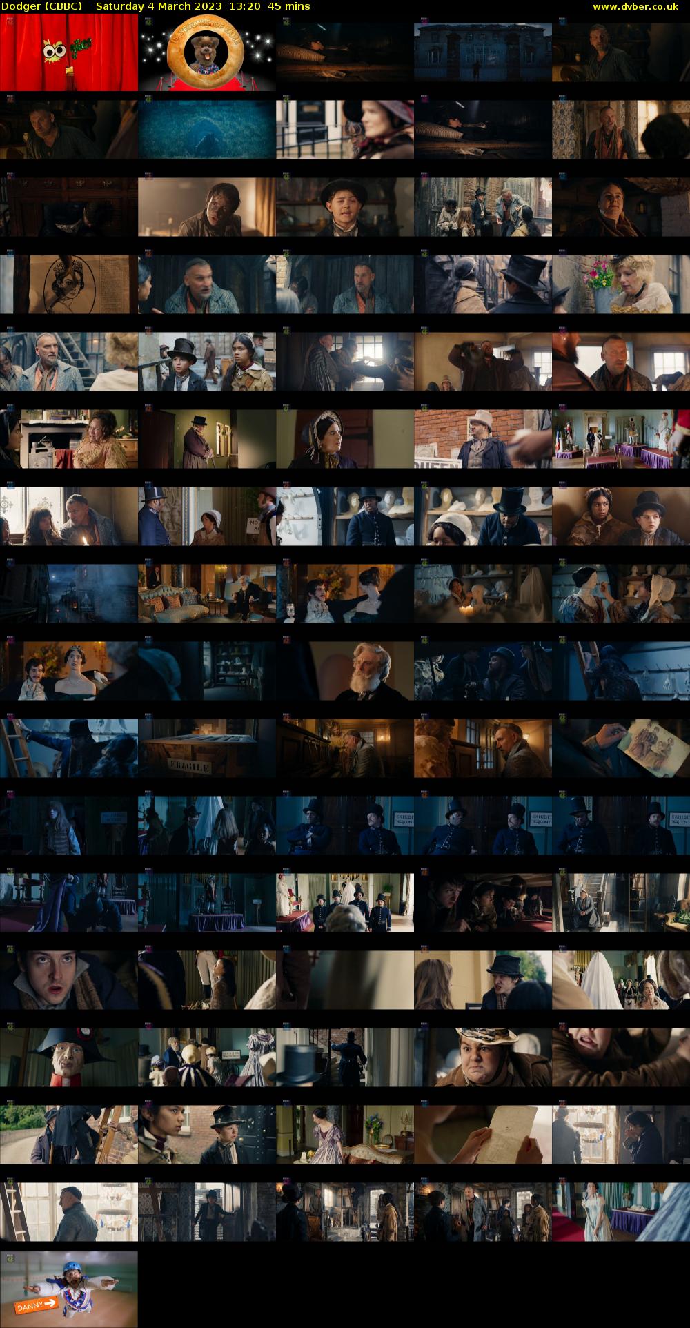 Dodger (CBBC) Saturday 4 March 2023 13:20 - 14:05