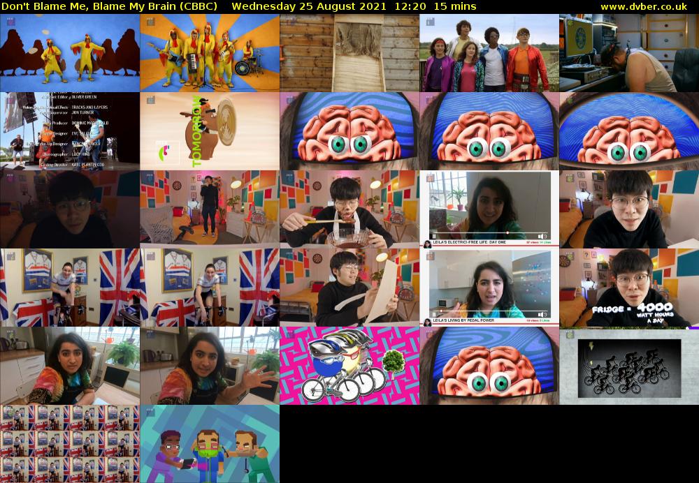 Don't Blame Me, Blame My Brain (CBBC) Wednesday 25 August 2021 12:20 - 12:35