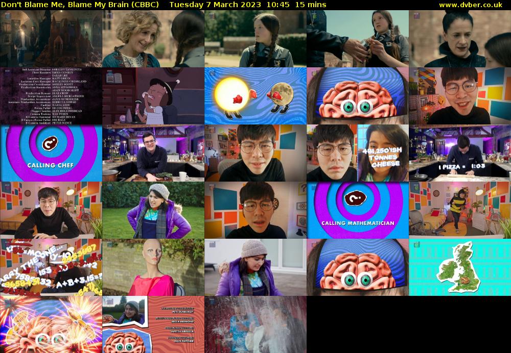 Don't Blame Me, Blame My Brain (CBBC) Tuesday 7 March 2023 10:45 - 11:00