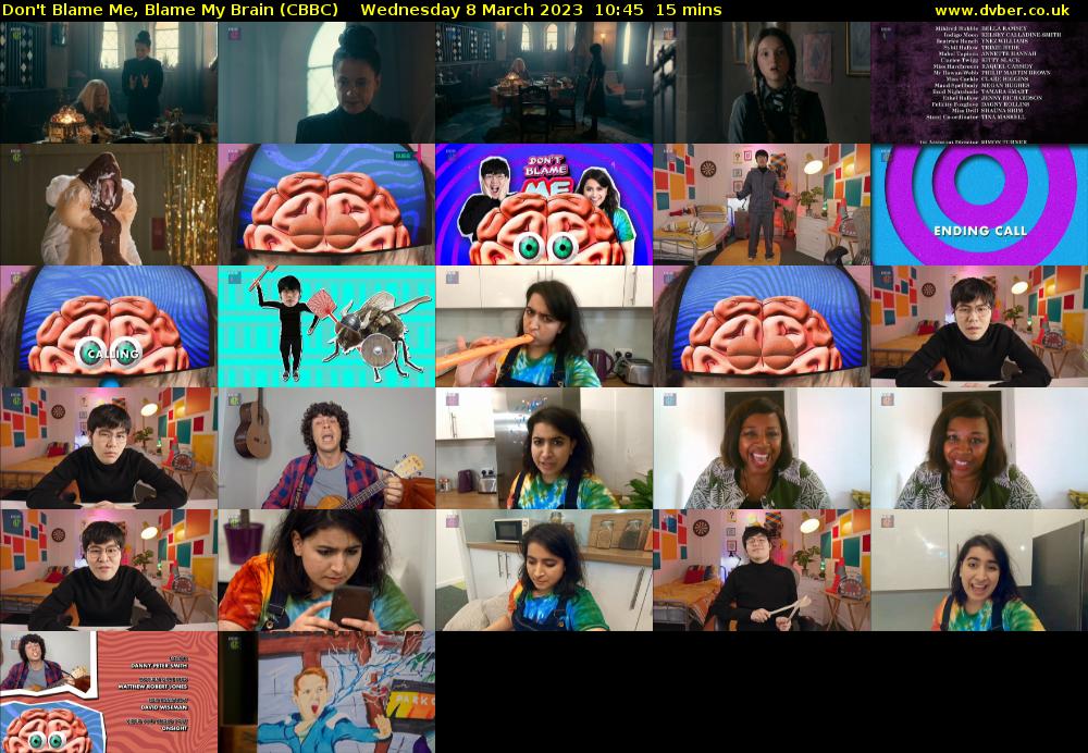 Don't Blame Me, Blame My Brain (CBBC) Wednesday 8 March 2023 10:45 - 11:00