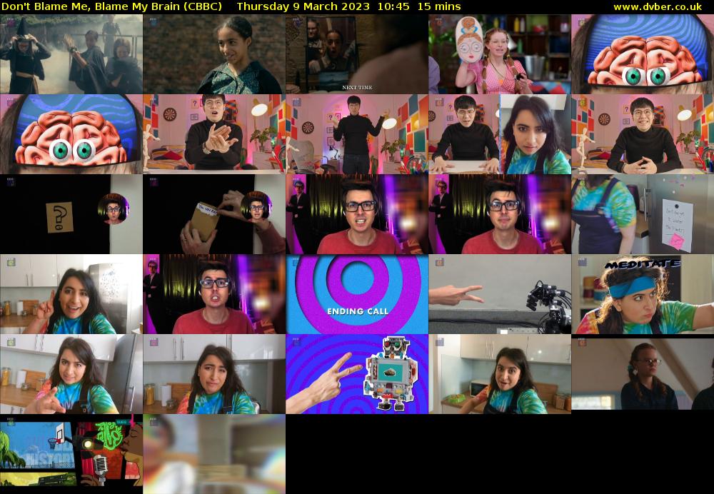 Don't Blame Me, Blame My Brain (CBBC) Thursday 9 March 2023 10:45 - 11:00