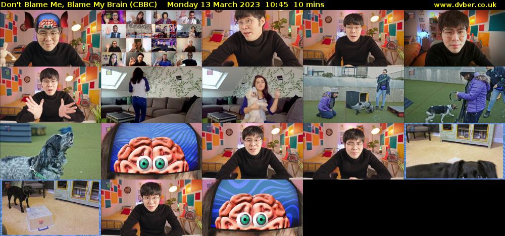 Don't Blame Me, Blame My Brain (CBBC) Monday 13 March 2023 10:45 - 10:55