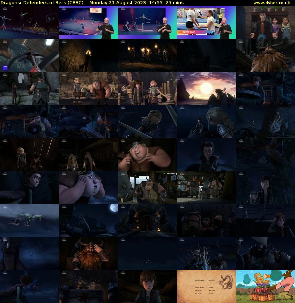 Dragons: Defenders of Berk (CBBC) Monday 21 August 2023 14:55 - 15:20