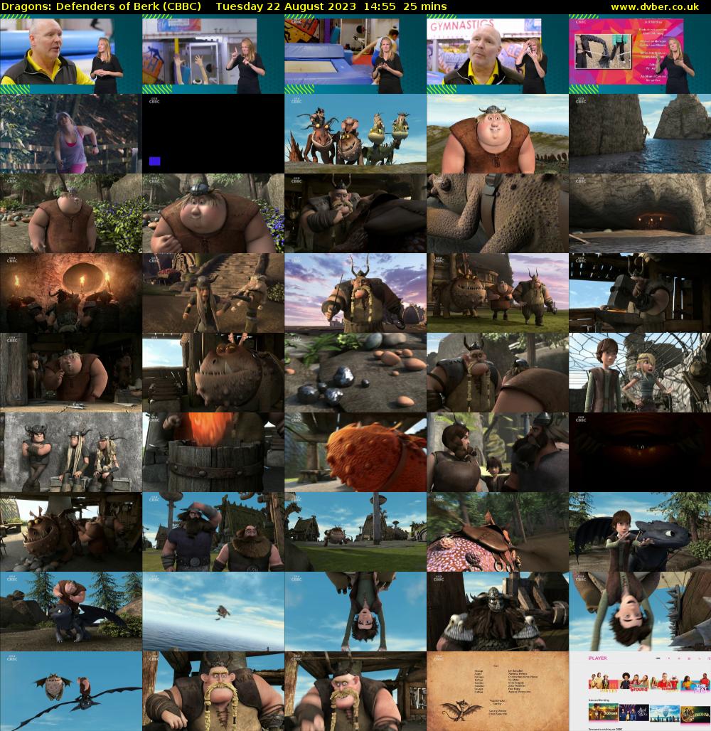 Dragons: Defenders of Berk (CBBC) Tuesday 22 August 2023 14:55 - 15:20