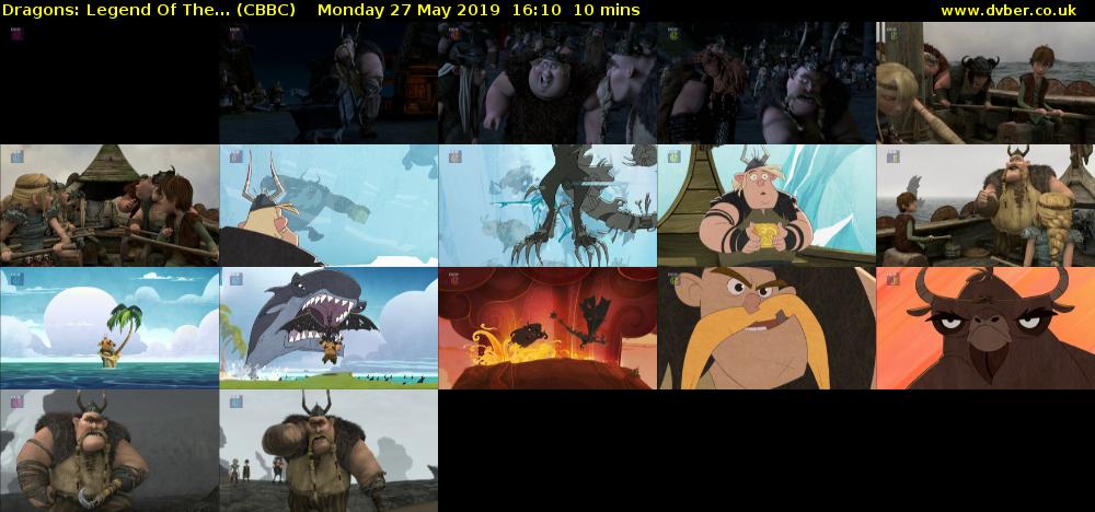 Dragons: Legend of the... (CBBC) Monday 27 May 2019 16:10 - 16:20