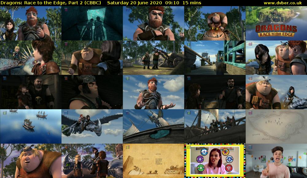 Dragons: Race to the Edge, Part 2 (CBBC) Saturday 20 June 2020 09:10 - 09:25