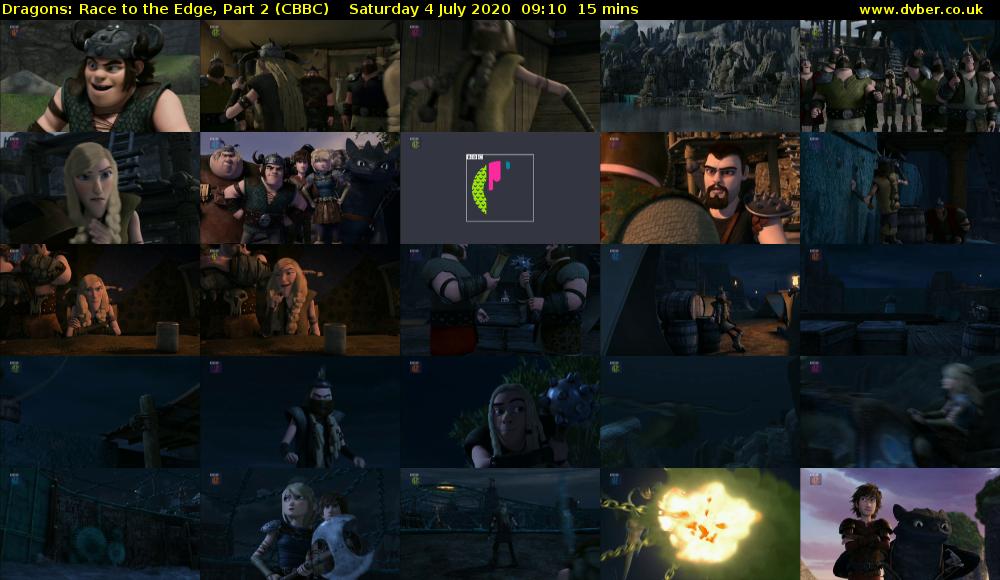 Dragons: Race to the Edge, Part 2 (CBBC) Saturday 4 July 2020 09:10 - 09:25