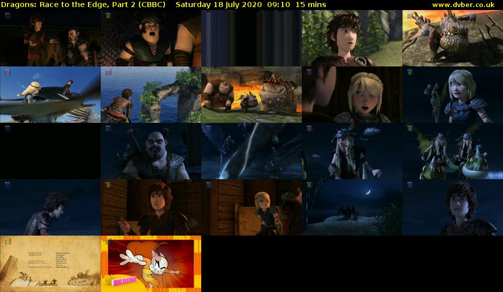 Dragons: Race to the Edge, Part 2 (CBBC) Saturday 18 July 2020 09:10 - 09:25