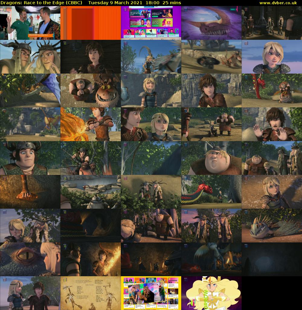 Dragons: Race to the Edge (CBBC) Tuesday 9 March 2021 18:00 - 18:25