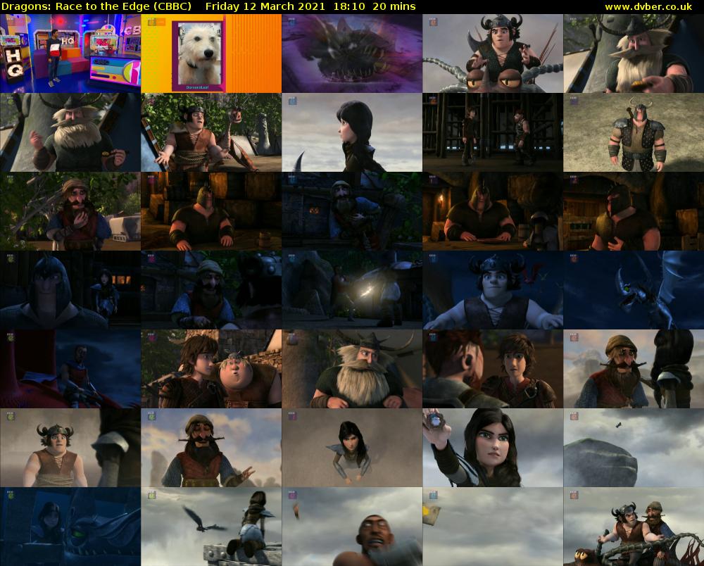 Dragons: Race to the Edge (CBBC) Friday 12 March 2021 18:10 - 18:30