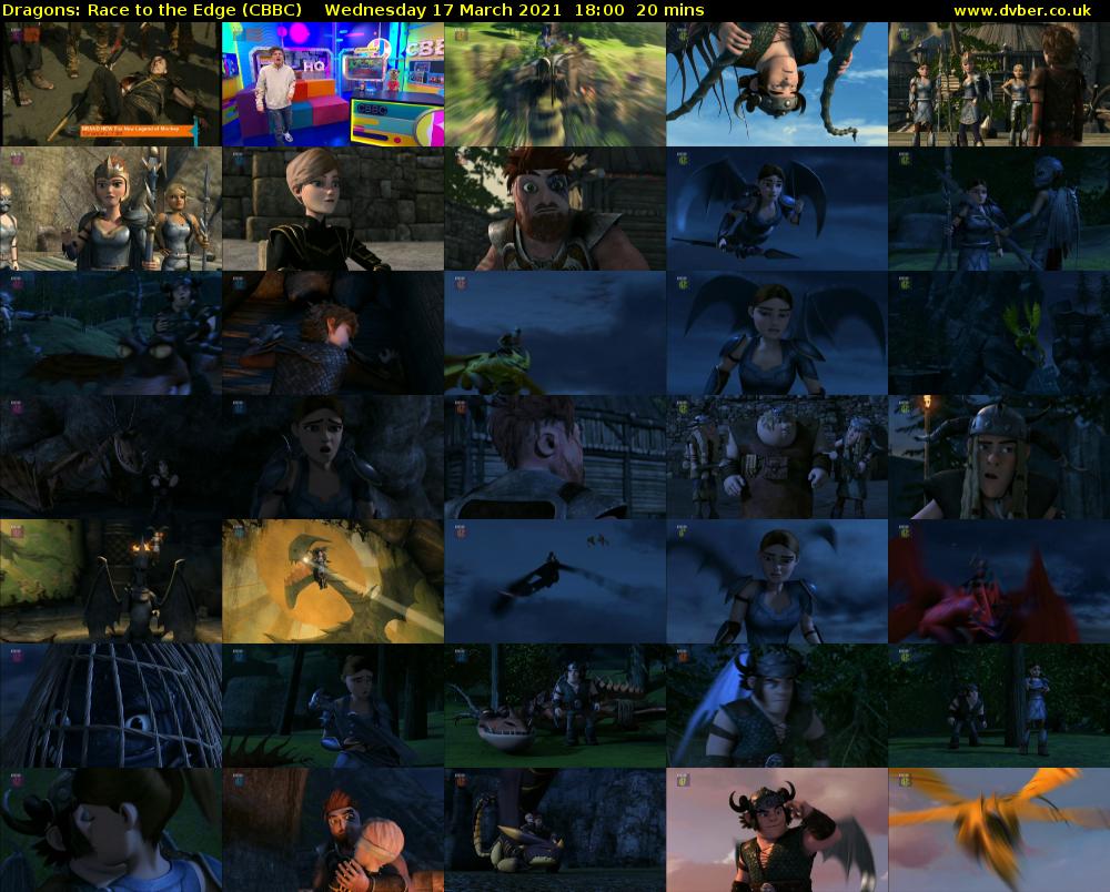 Dragons: Race to the Edge (CBBC) Wednesday 17 March 2021 18:00 - 18:20