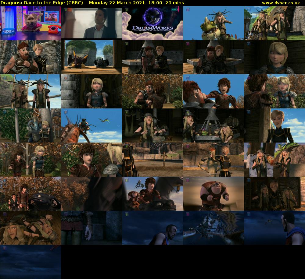 Dragons: Race to the Edge (CBBC) Monday 22 March 2021 18:00 - 18:20