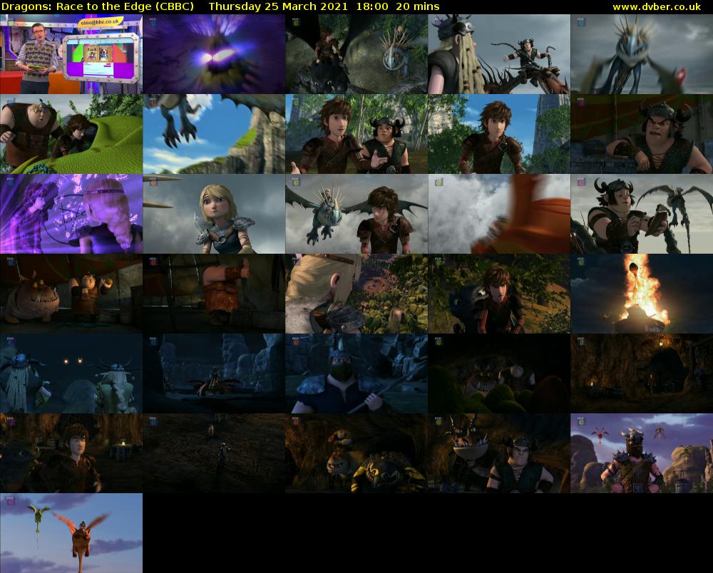 Dragons: Race to the Edge (CBBC) Thursday 25 March 2021 18:00 - 18:20