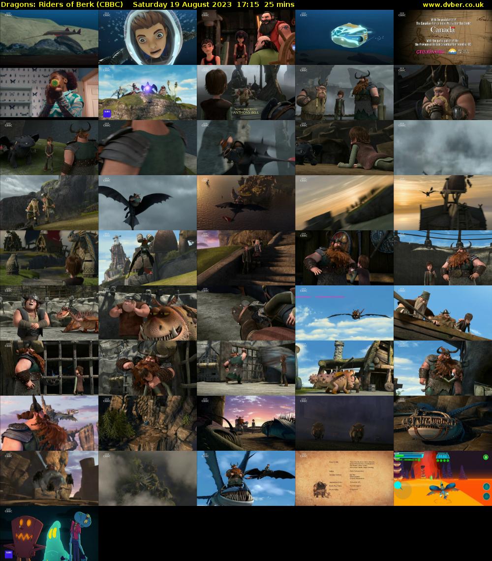 Dragons: Riders of Berk (CBBC) Saturday 19 August 2023 17:15 - 17:40