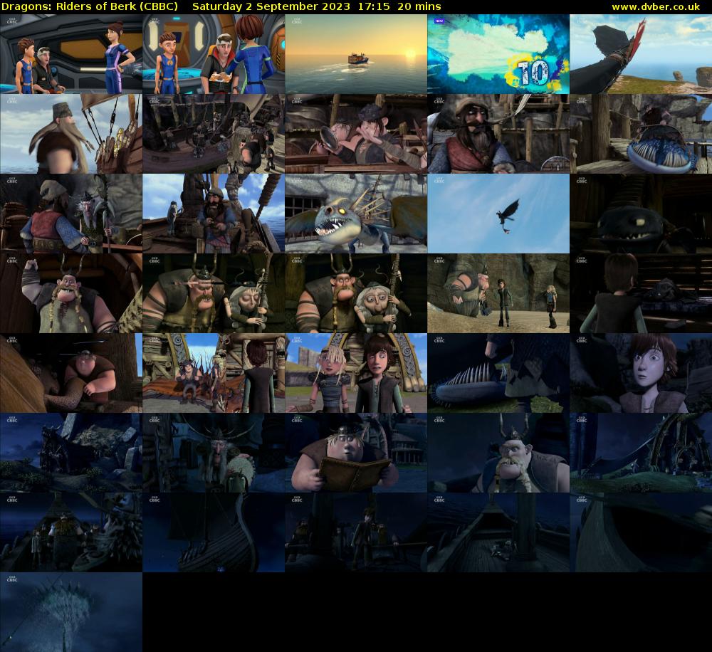 Dragons: Riders of Berk (CBBC) Saturday 2 September 2023 17:15 - 17:35