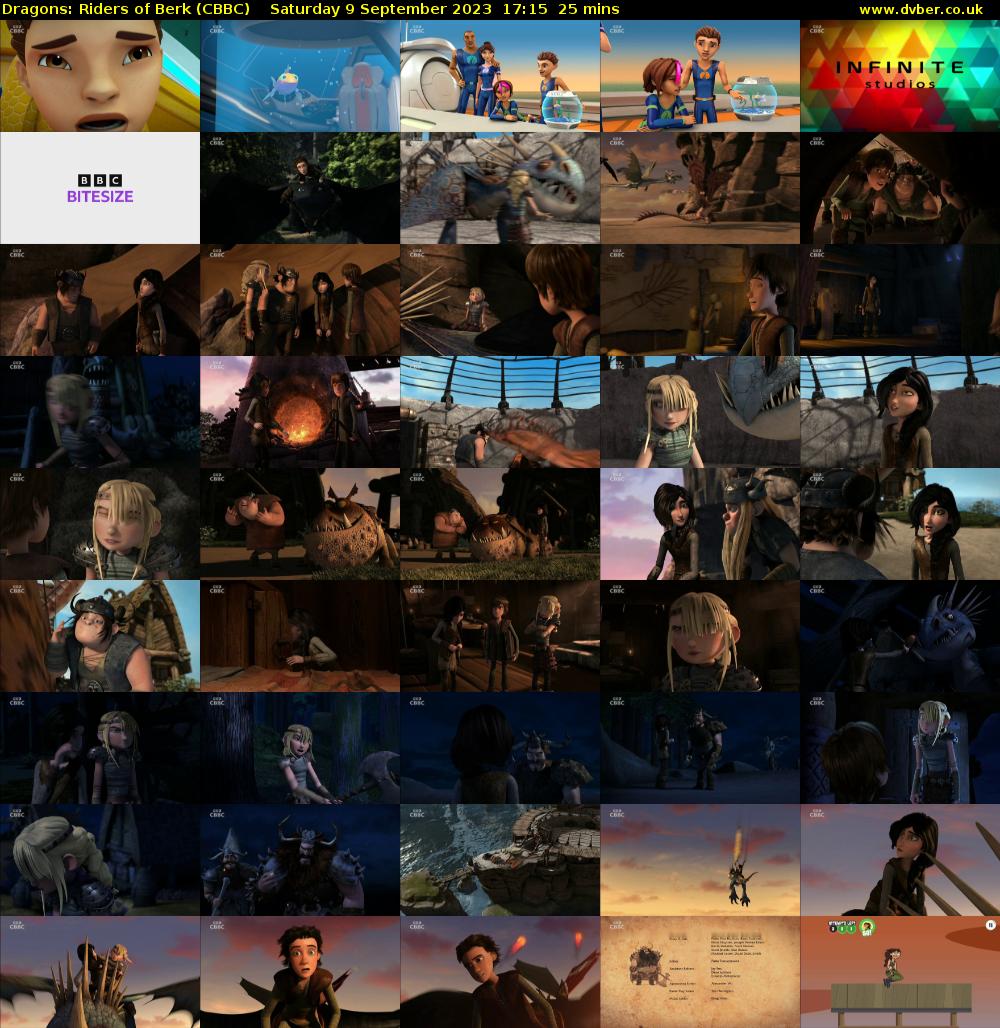 Dragons: Riders of Berk (CBBC) Saturday 9 September 2023 17:15 - 17:40