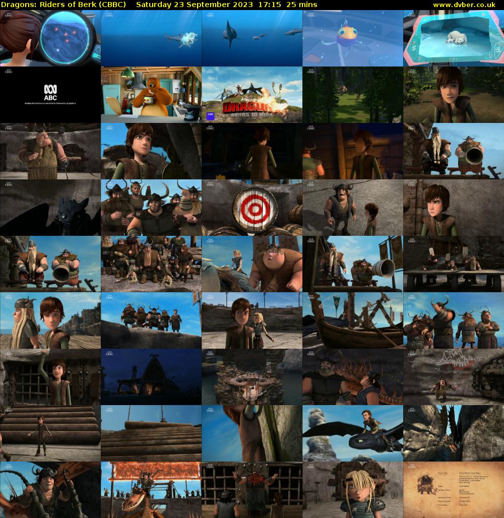 Dragons: Riders of Berk (CBBC) Saturday 23 September 2023 17:15 - 17:40