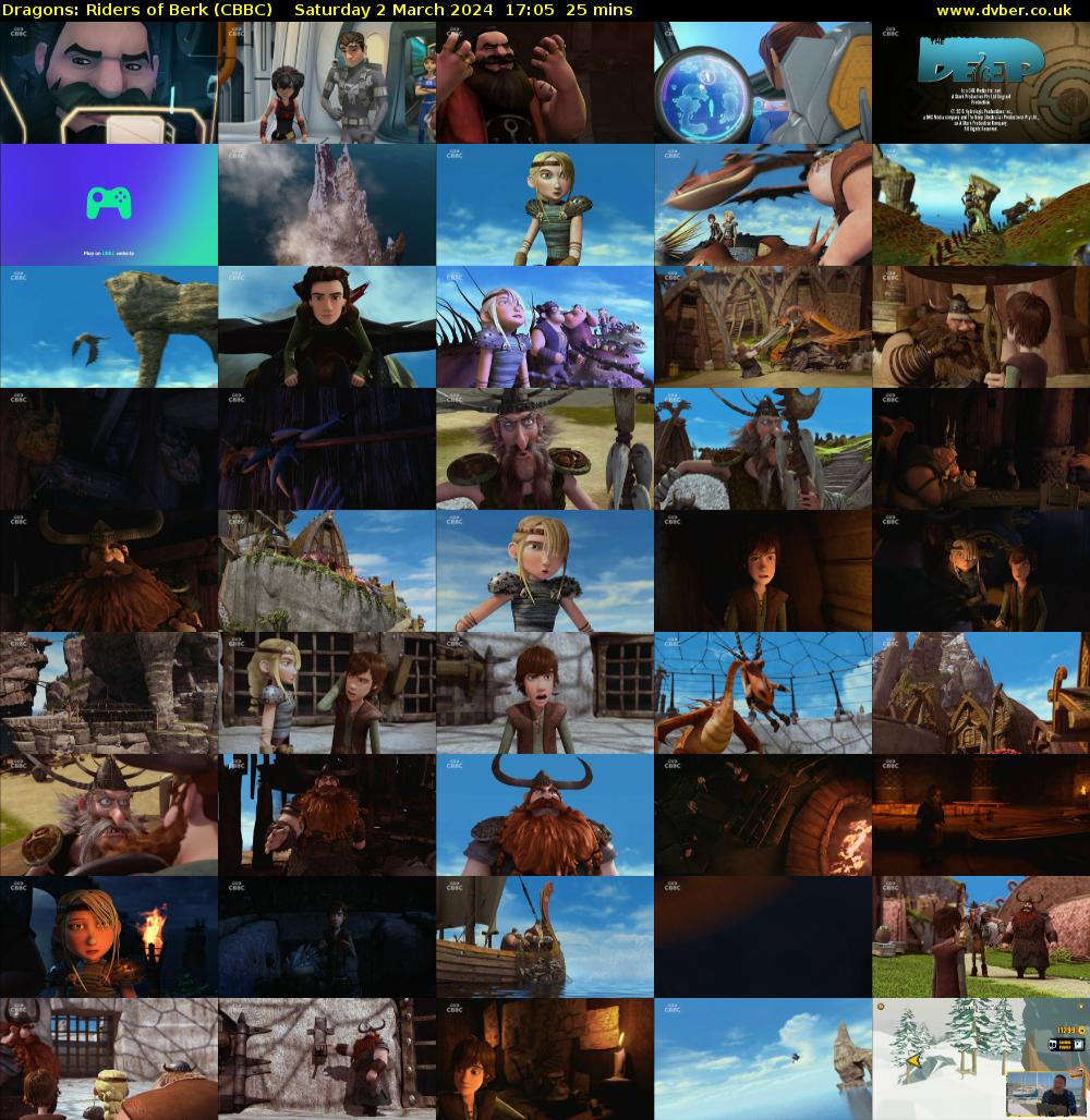 Dragons: Riders of Berk (CBBC) Saturday 2 March 2024 17:05 - 17:30