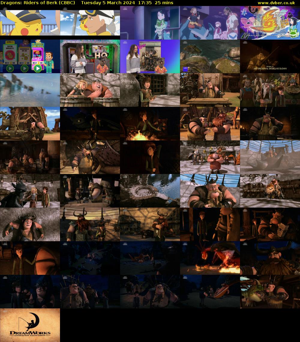 Dragons: Riders of Berk (CBBC) Tuesday 5 March 2024 17:35 - 18:00
