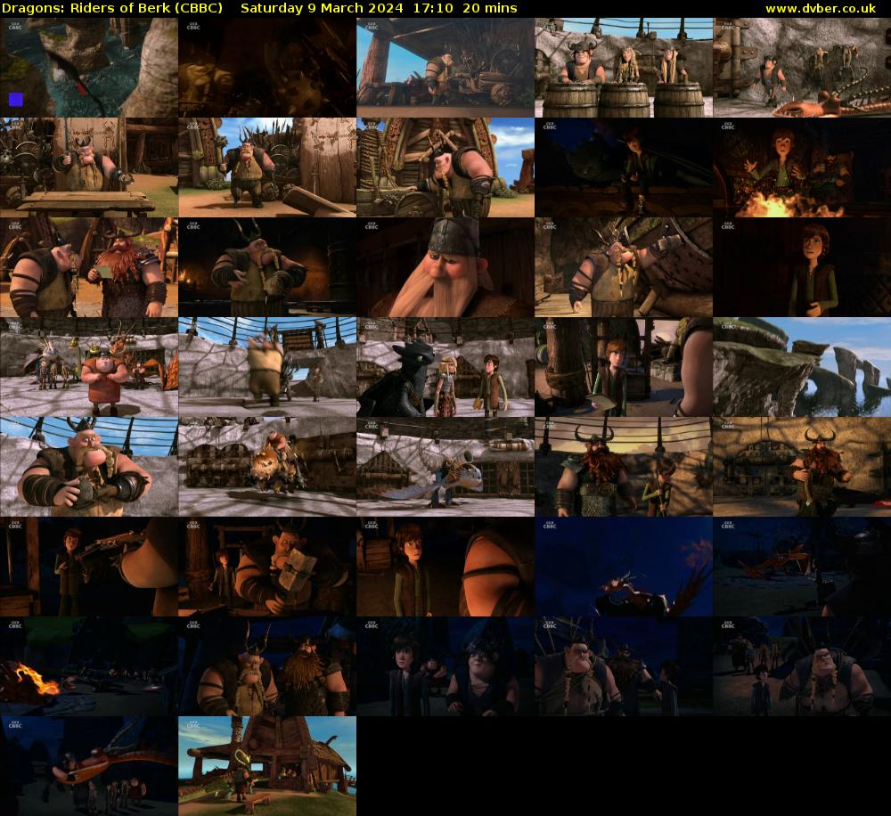 Dragons: Riders of Berk (CBBC) Saturday 9 March 2024 17:10 - 17:30