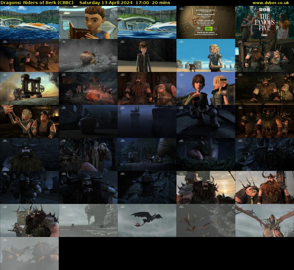 Dragons: Riders of Berk (CBBC) Saturday 13 April 2024 17:00 - 17:20