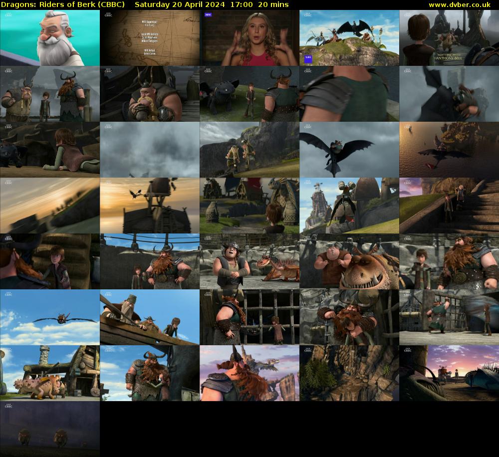 Dragons: Riders of Berk (CBBC) Saturday 20 April 2024 17:00 - 17:20