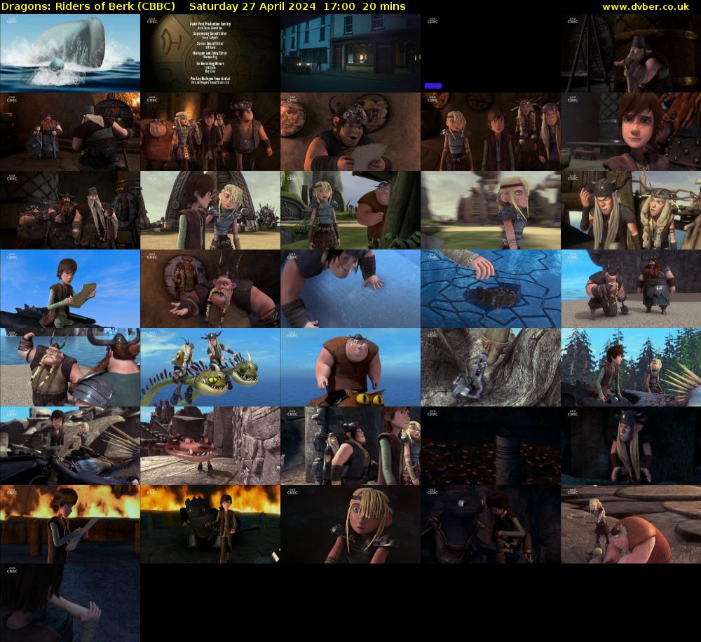 Dragons: Riders of Berk (CBBC) Saturday 27 April 2024 17:00 - 17:20