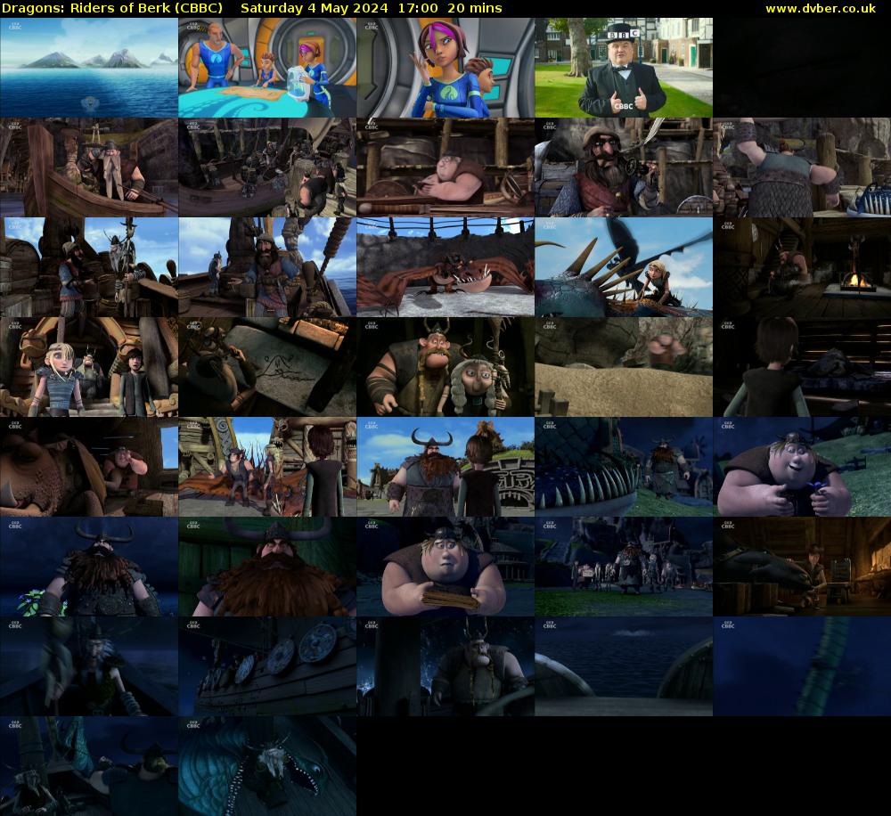 Dragons: Riders of Berk (CBBC) Saturday 4 May 2024 17:00 - 17:20