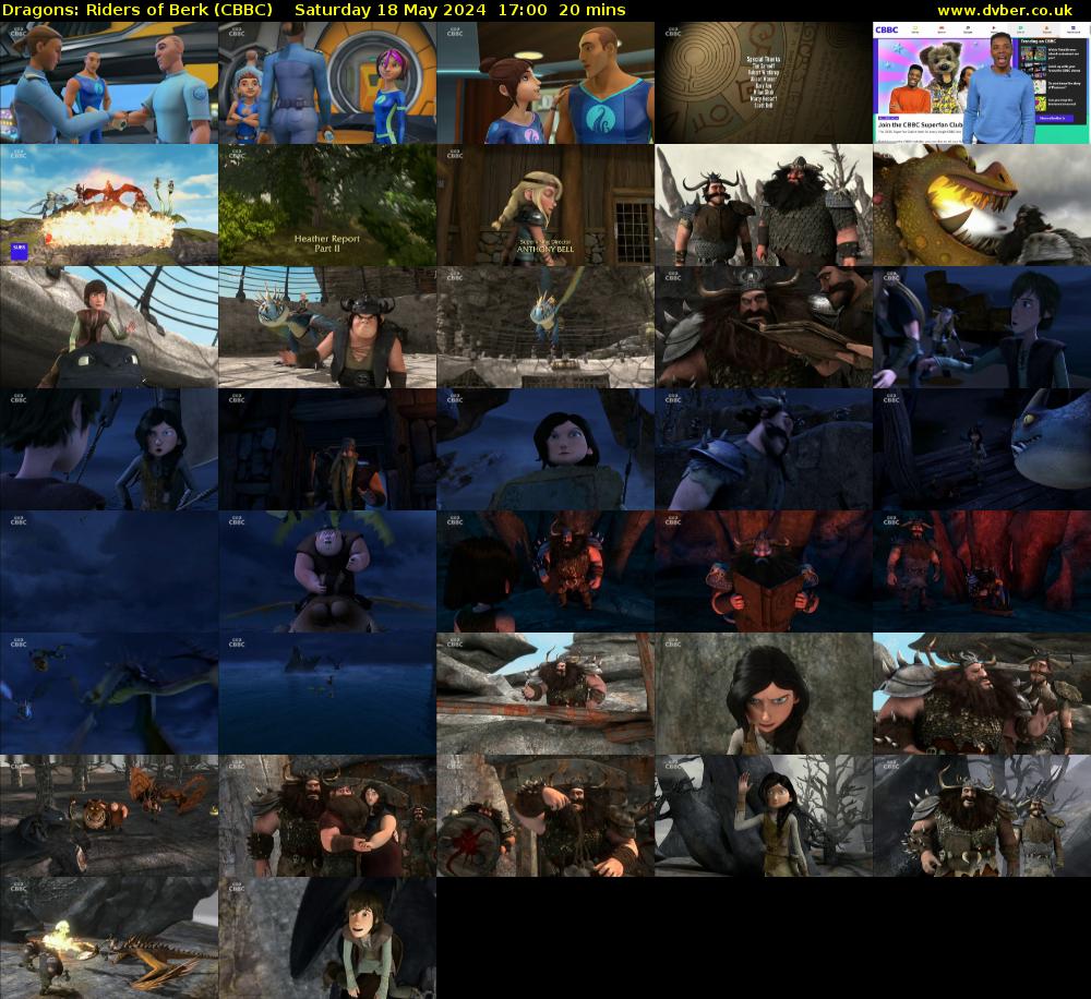 Dragons: Riders of Berk (CBBC) Saturday 18 May 2024 17:00 - 17:20